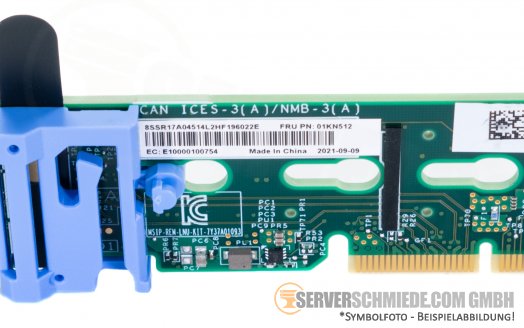 IBM Lenovo TS ThinkSystem 2x M.2 SATA SSD Raid 1 Mirror Storage Controller PCIe x4 Enablement-Kit 7Y37A01093 01KN512