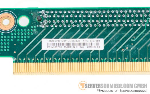 IBM Lenovo x3550 M4 Riser without Cage 1x PCIe x16 75W 94Y7588