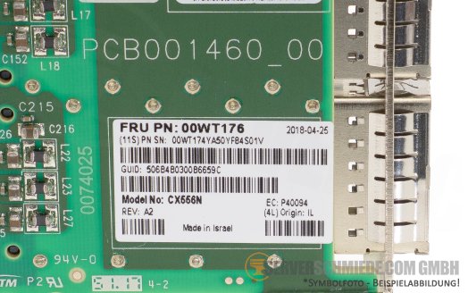 IBM Mellanox ConnectX-5 MCX556N 2x 100GbE QSFP28 InfiniBand Network PCIe x16 Controller 00WT176
