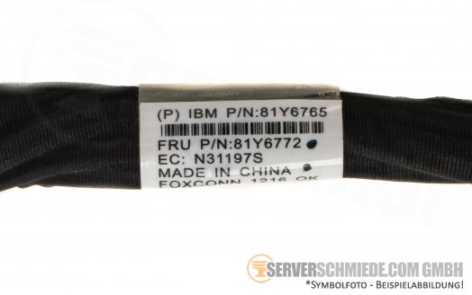 IBM SAS Backplane Power Kabel - 81Y6765 81Y6772 1x 14 polig 2x 16 polig 0,23m
