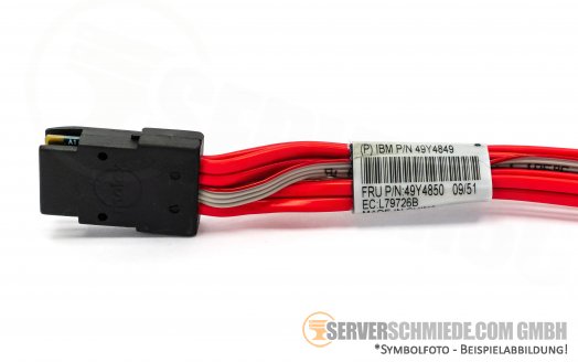 IBM SAS Kabel 35cm 1x SFF-8087(gerade) 1x SFF-8087 (gerade)  49Y4850 49Y4849