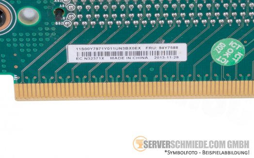IBM Lenovo x3550 M4 Riser with Cage 1x PCIe x16 75W 94Y7588 81Y7283