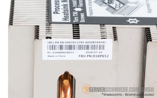 Lenovo IBM High Performance Heatsink CPU Kühler 165W to 205W SR550 SR650 SR670 01KP652 01KP653