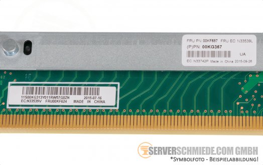 IBM Lenovo Riser Bracket Slot 1 PCIe Risercard  incl. cage x3550 M5 00KG372 00KG367