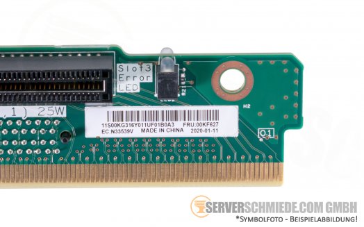 IBM Riser 2 Secondary card 2x x16 PCIe 3.0 x3550 M5 00KF627