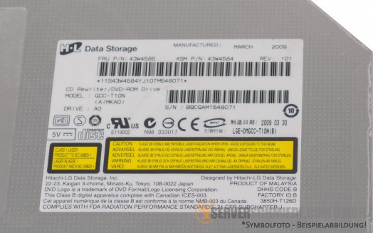 IBM X3550 Optical Drive Internal Slimline CD RW DVD 43W4584