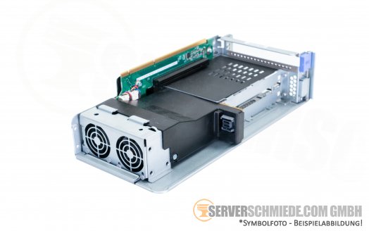 IBM x3650 M5 rear 2x Bay 2,5 HDD Backplane aktiv airflow  Risercard 1x Slot  PCIe x16 incl Cage 00MU109