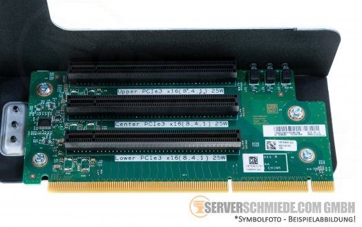 IBM x3650 M5 Riser Card 3x PCIe x16 (x8 lanes) Slot + cage 00FK629 00KA536