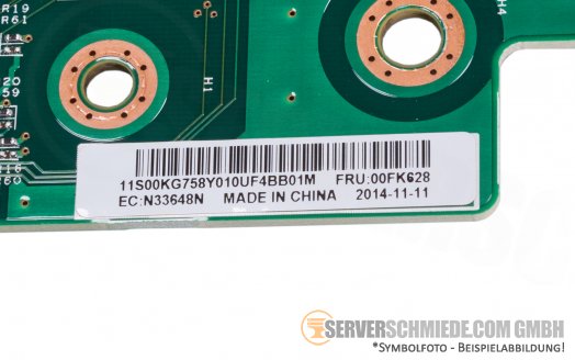 IBM x3650 M5 Riser Card GPU 1x PCIe x16 (x16 lane) 75W 1x PCIe x16 (x8 lane) without Cage 00FK628