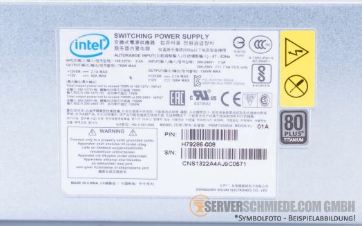 Intel 1300W PSU Netzteil for Intel R2224WFTZS H79286-008 PSSF132202A