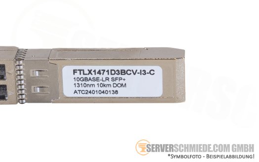 Intel 3rd party 10Gb LR SingleMode LC Duplex SFP+ 1310nm 10km Long Range Transceiver FTLX1471D3BCV-I3 compatible