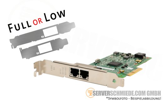 Intel Lenovo i350-T2 2x 1GbE Network LAN Ethernet PCIe x4 Controller 00YK612 7ZT7A00534