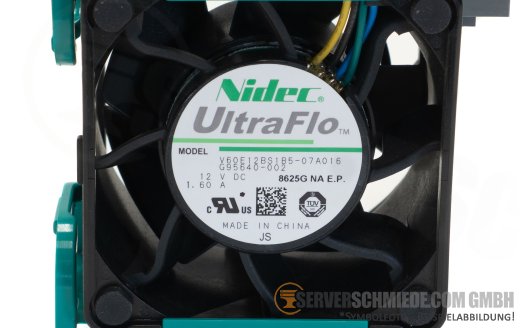 Intel Nidec UltraFlo Chassis Fan Lüfter Gehäuselüfter R2224WFTZS V60E12BS1B5-07A016