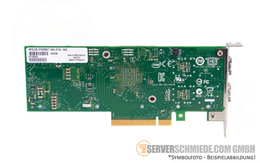 Intel Original X710-DA2 Dual Port 2x 10GbE SFP+ PCIe x8 3.0 Optical Converged Ethernet Controller