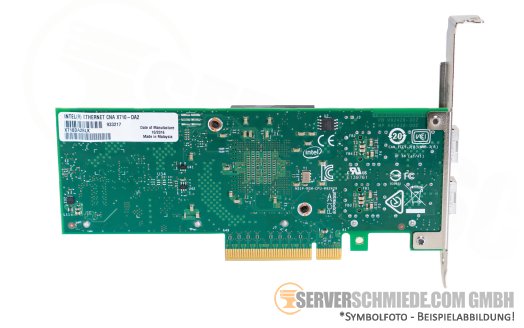 Intel Original X710-DA2 Dual Port 2x 10GbE SFP+ PCIe x8 3.0 Optical Converged Ethernet Controller