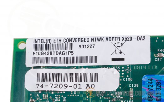 Intel X520-DA2 CNA Dual Port 2x 10GbE Ethernet SFP+ PCIe x8 E10G42BTDAG1P5 Controller