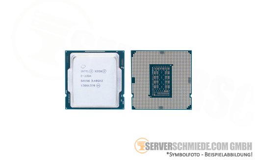 Intel Xeon E-2334 SRKN6 4C/8T Server Prozessor 4x 3,40 GHz 8MB Cache FCLGA1200 CPU 4,80GHz Turbo