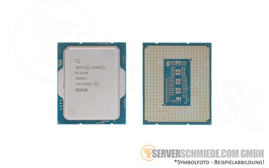 Intel Xeon E-2434 SRMXC 4C/8T Server Prozessor 4x 3,40 GHz 12MB Cache FCLGA1700 CPU 5,00GHz Turbo