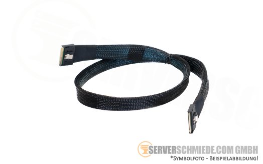 Inter-Tech 70cm SAS 24G NVMe Kabel cable 1x SFF-8654 8i gerade to 1x SFF-8654 8i gerade