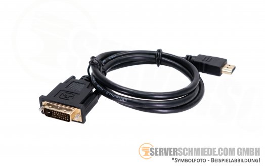 Jamega 1m HDMI to DVI-D FullHD 1920x1080p Adapter Kabel cable Video 24k vergoldet