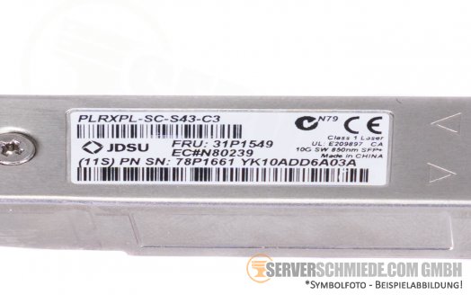 IBM JDSU 78P1661 10Gb SFP+ Transceiver 850nm PLRXPL-SC-S43-C3