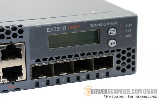 Juniper EX3300-48p PoE 48Port 10/100/1000 1GbE RJ-45 copper Gigabit 4x 10GbE SFP+ Ethernet Network Switch managed Layer 3 Power over Ethernet