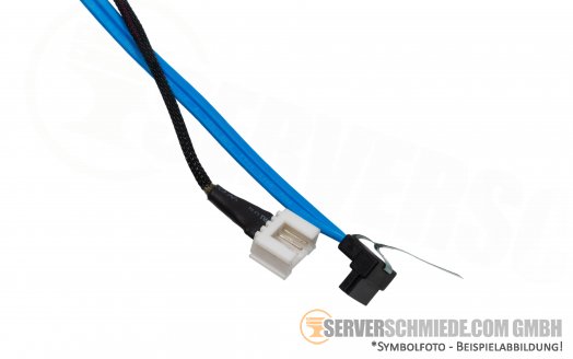 Kabel 70cm 1x SATA gerade 1x SATA winkel mit Stromanschluß HP DL360 DL320 G6 G7 484355-006