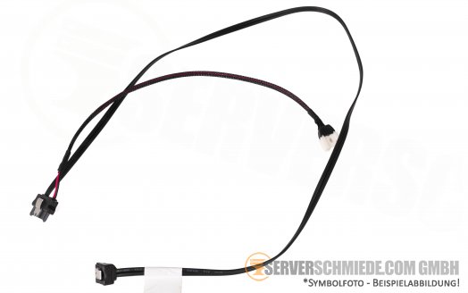 Kabel 75cm 1x SATA gerade 1x SATA winkel mit Stromanschluß HP ML30 Gen9 667526-002