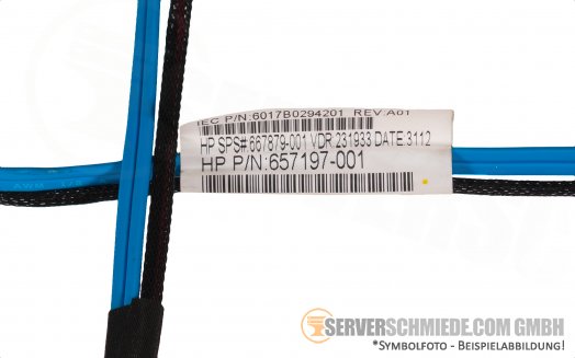 Kabel 85cm 1x SATA gerade 1x SATA winkel mit Stromanschluß HP DL360p DL360 Gen8 657197-001 667879-001