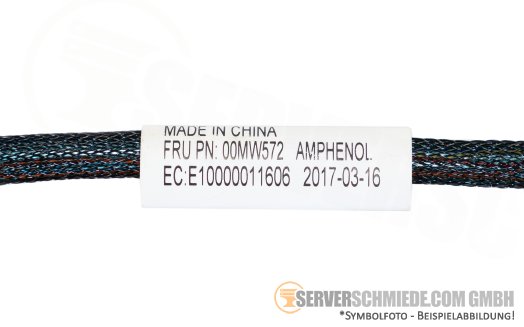 Lenovo 35cm SAS Kabel cable 1x SFF-8654 4i gerade to 1x SFF-8654 4i gerade SD530 00MW572