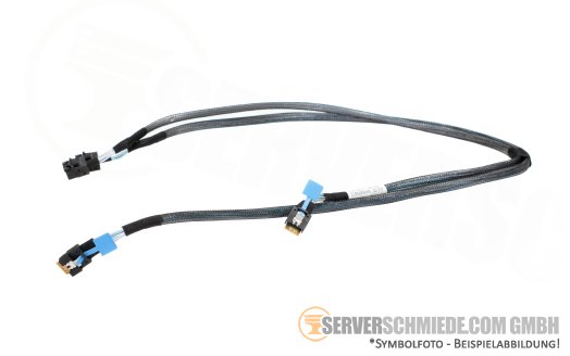 Lenovo 69 / 86cm SAS Kabel cable 2x SFF-8654 4i gerade to 2x SFF-8643 gerade SR645 V3 02YE577