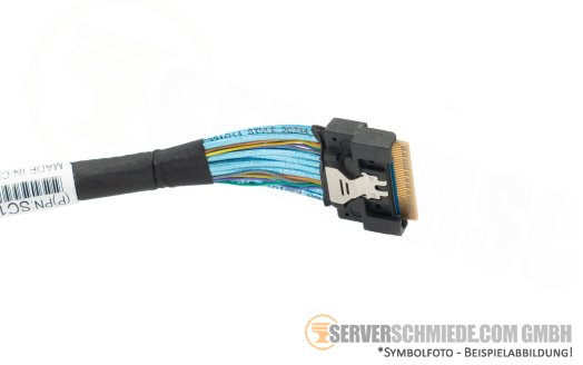 Lenovo 80cm SAS Kabel cable 1x SFF-8654 8i gerade to 2x SFF-8643 gerade SR650 03HA276