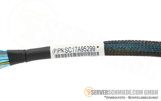 Lenovo 80cm SAS Kabel cable 1x SFF-8654 8i gerade to 2x SFF-8643 gerade SR650 03HA276