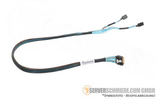 Lenovo 80cm SAS Kabel cable 1x SFF-8654 8i gerade to 2x SFF-8643 gerade SR650 03HA276