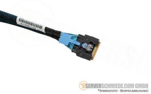 Lenovo 80cm SAS Kabel cable 1x SFF-8654 8i gerade to 2x SFF-8654 4i gerade SR650 V2 03LD559
