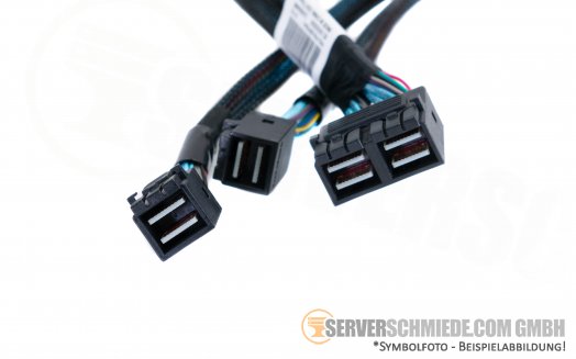 Lenovo 80cm SAS Splitter Kabel 1x dual SFF-8643 gerade 2x SFF-8643 gerade 00FK840
