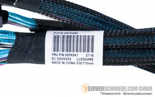 Lenovo 80cm SAS Splitter Kabel 1x dual SFF-8643 gerade 2x SFF-8643 gerade 00FK840