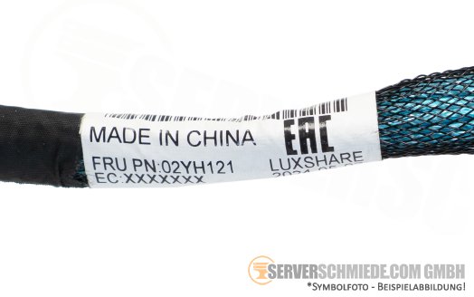 Lenovo 90cm NVMe Kabel cable 1x SFF-8654 gerade to 1x SFF-8654 gerade SR650 V2 02YH121