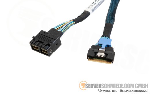 Lenovo 90cm NVMe Kabel cable SFF-8654 gerade to 2x SFF-8643 (double) gerade SR650 V2 02YH122
