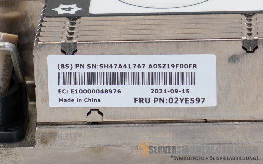 Lenovo High Performance Heatsink CPU Kühler 1U T-Type max. 270W LGA4189 SR630 SR650 V2 02YE597
