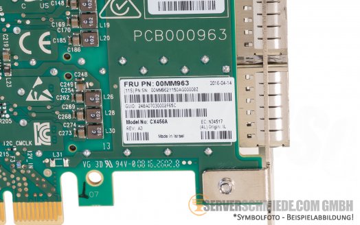 Lenovo Mellanox ConnectX-4 MCX456A 2x 100GbE QSFP28 Network IB VPI PCIe x16 Controller (vmware 7 Server 2022) 00MM963