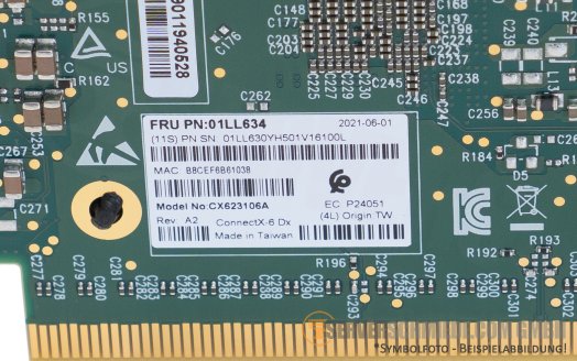 Lenovo Mellanox CX623106A 2x 100Gb QSFP56 LAN Network Controller PCIe 4.0 x16 ConnectX-6-Dx