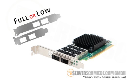 Lenovo Mellanox CX623106A 2x 100Gb QSFP56 LAN Network Controller PCIe 4.0 x16 ConnectX-6-Dx