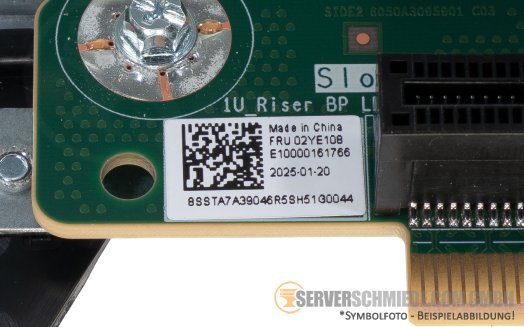Lenovo SR630 v2 SR645 Secondary Riser2 G4 1x x16 PCIe 4.0 incl. cage 4XH7A09870 02YE108