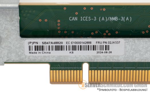 Lenovo SR630 v2 SR645 Secondary Riser2 G4 1x x16 PCIe 4.0 incl. cage 4XH7A09870 02YE108