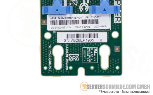 Lenovo ThinkSystem 2x M.2 NVMe SSD RAID 0, 1 Mirror Storage Controller 02JG287