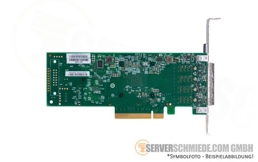 LSI Broadcom SAS9400-16e 9400-16e PCIe x8 4x SFF-8644 12G SAS3 NVMe Tri-Mode HBA for HDD SSD JBOD Controller (ZFS, Ceph)