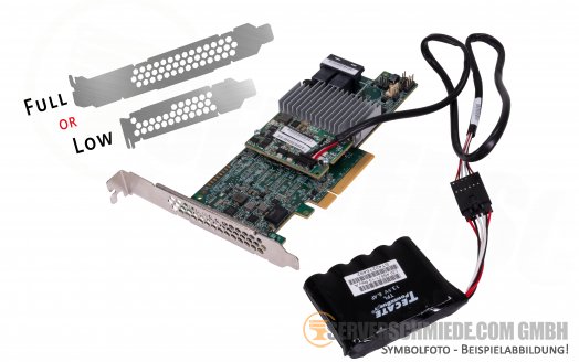 LSI MegaRAID 9361-8i 12G SAS PCIe x8 1GB Cache RAID Controller for HDD SSD Raid 0, 1, 10, 5, 50, 6, 60 inkl. Cache Vault Module + SuperCap Capacitor