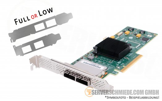 LSI SAS9200-8e 9200-8e PCIe x8 2x SFF-8088 6G SAS S-ATA HBA for HDD SSD JBOD Controller (ZFS, Ceph, MS Storage Spaces)