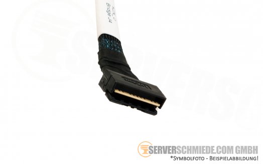 LuxShare 90cm Dell R650 R750 R650xs R750xs  NVMe Kabel cable 1x Slim SAS 8i 74-pin Stecker SFF-8654 gerade to 1x Slim SAS 8i 74-pin SFF-8654 winkel